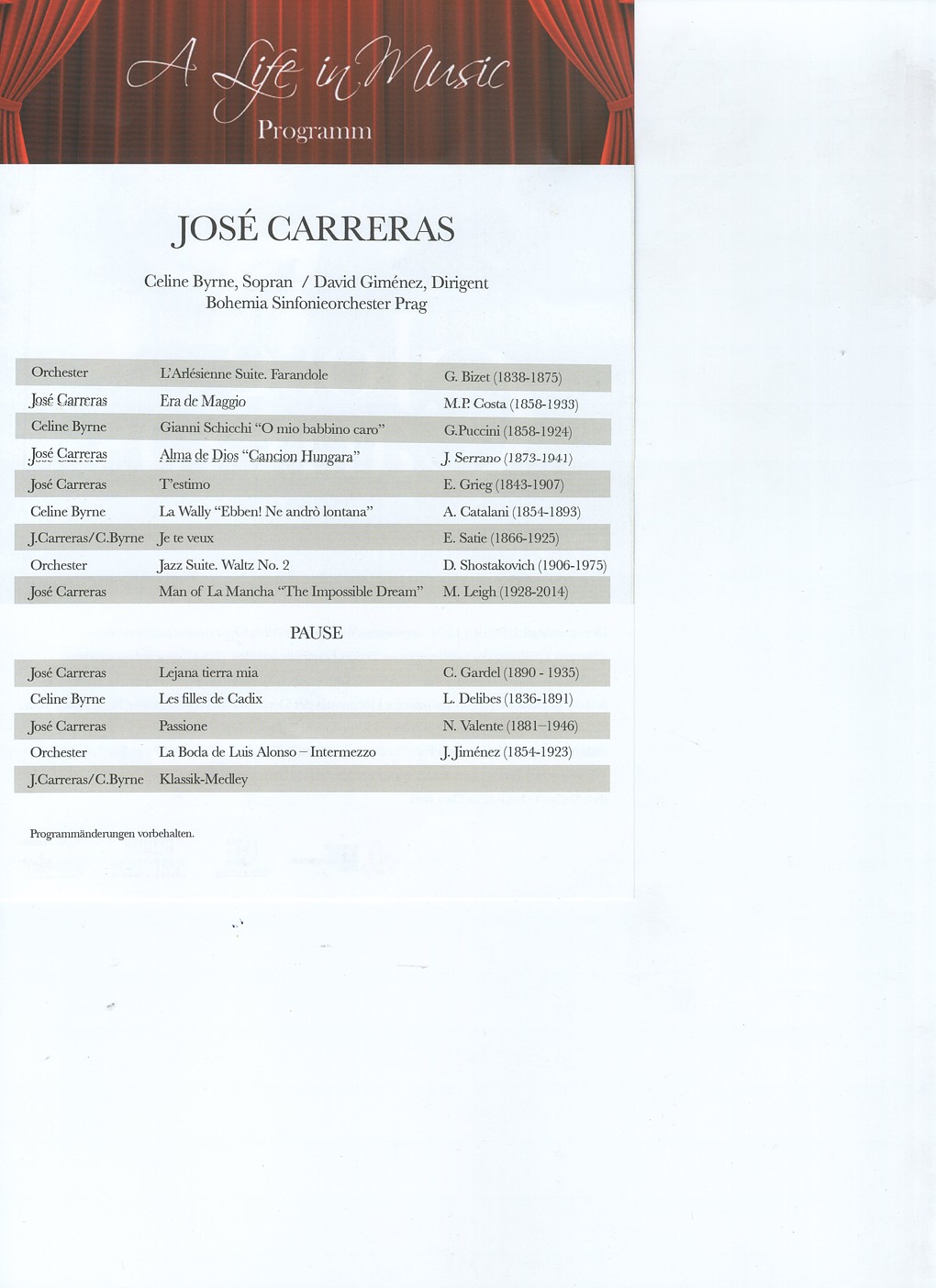 José Carreras - Final World Tour